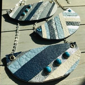 ETSY Handmade Leather Bib Necklaces